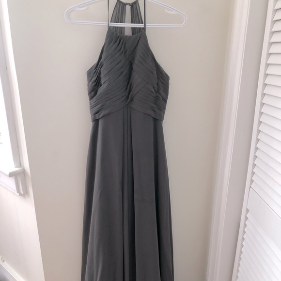Azazie Ginger bridesmaid dress in steel grey (size A0) - Picture 2 of 3